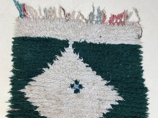 Vintage Moroccan Diamond runner rug 3x9 ft.