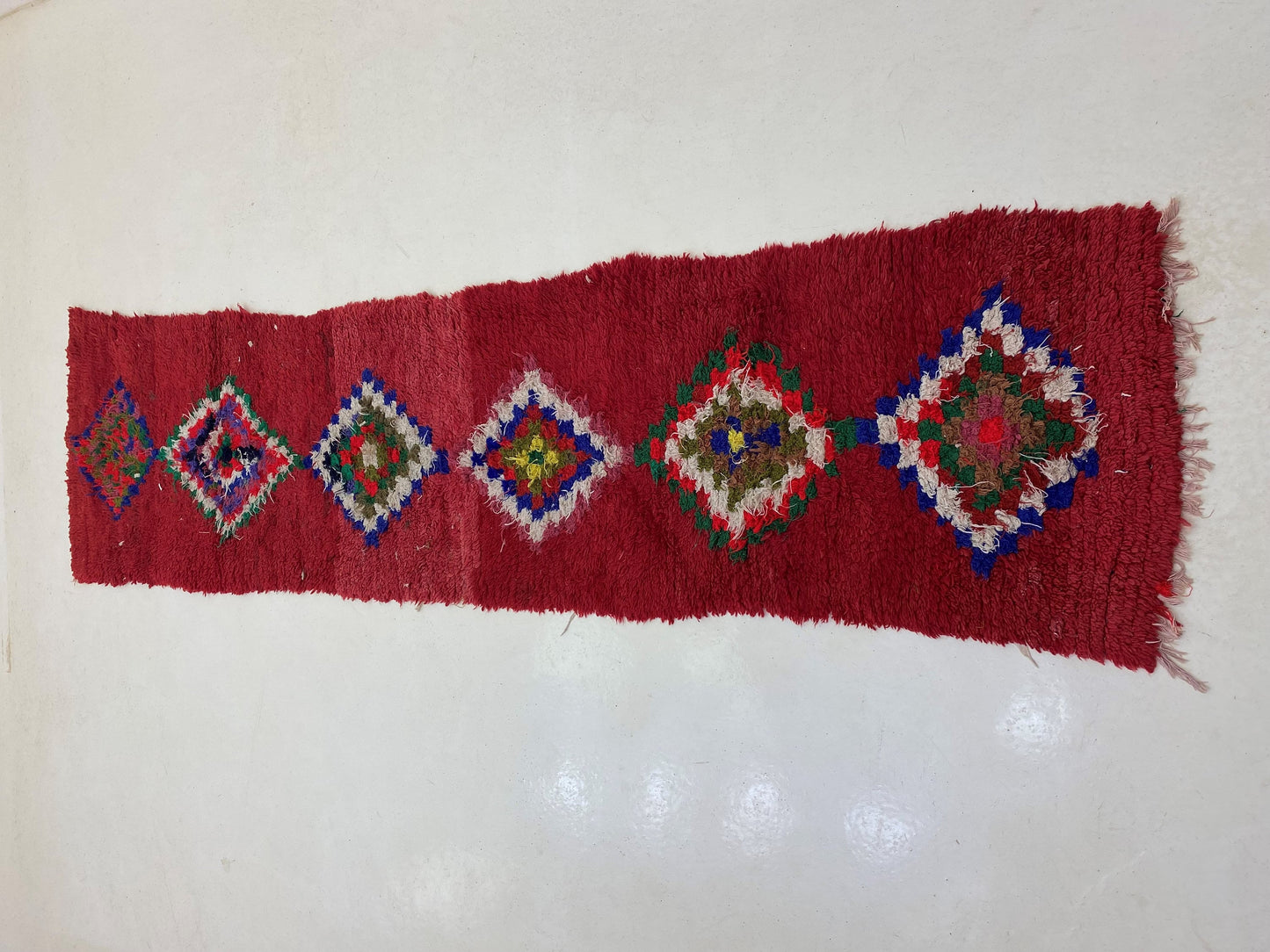 3x10 Long Vintage Moroccan Berber Runner Rug.
