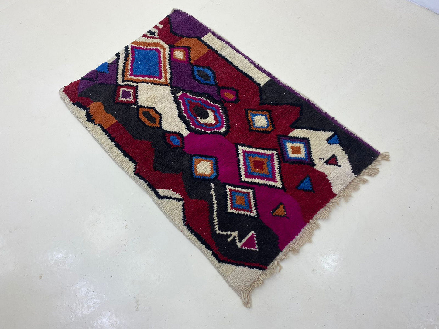 Vibrant Custom-Made Moroccan Rug, Unique Home Decor Rug, Custom Colorful Moroccan Rug.