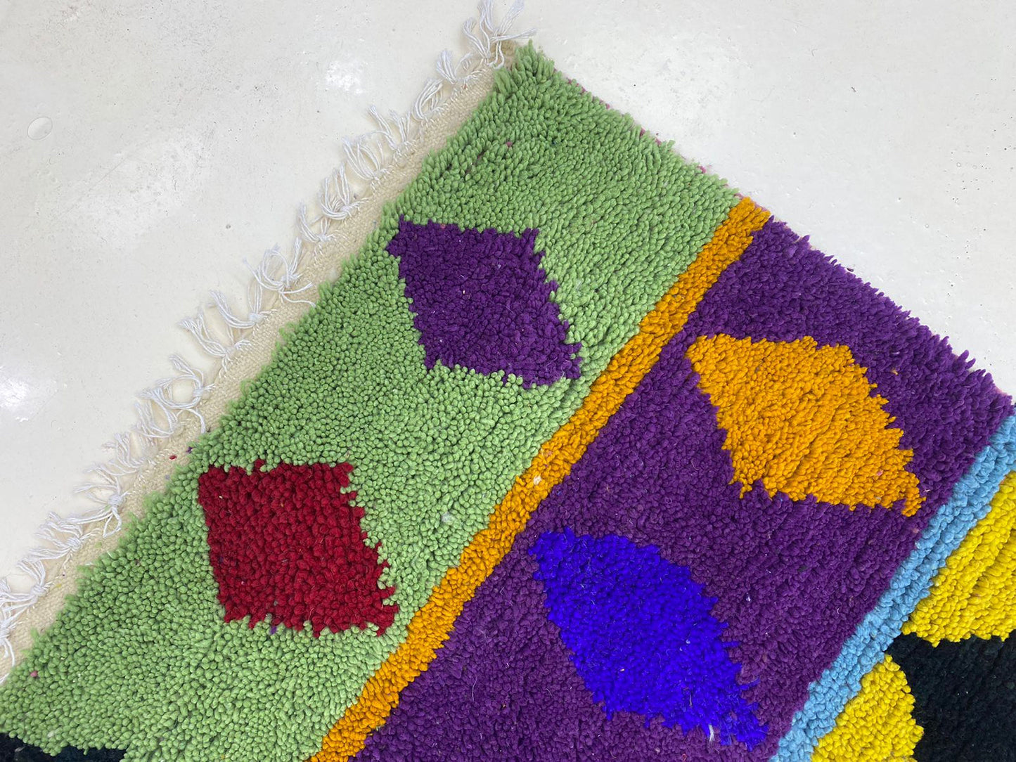 Vibrant Moroccan Berber Handmade Area Rug, Made to Order Custom Colorful Design.