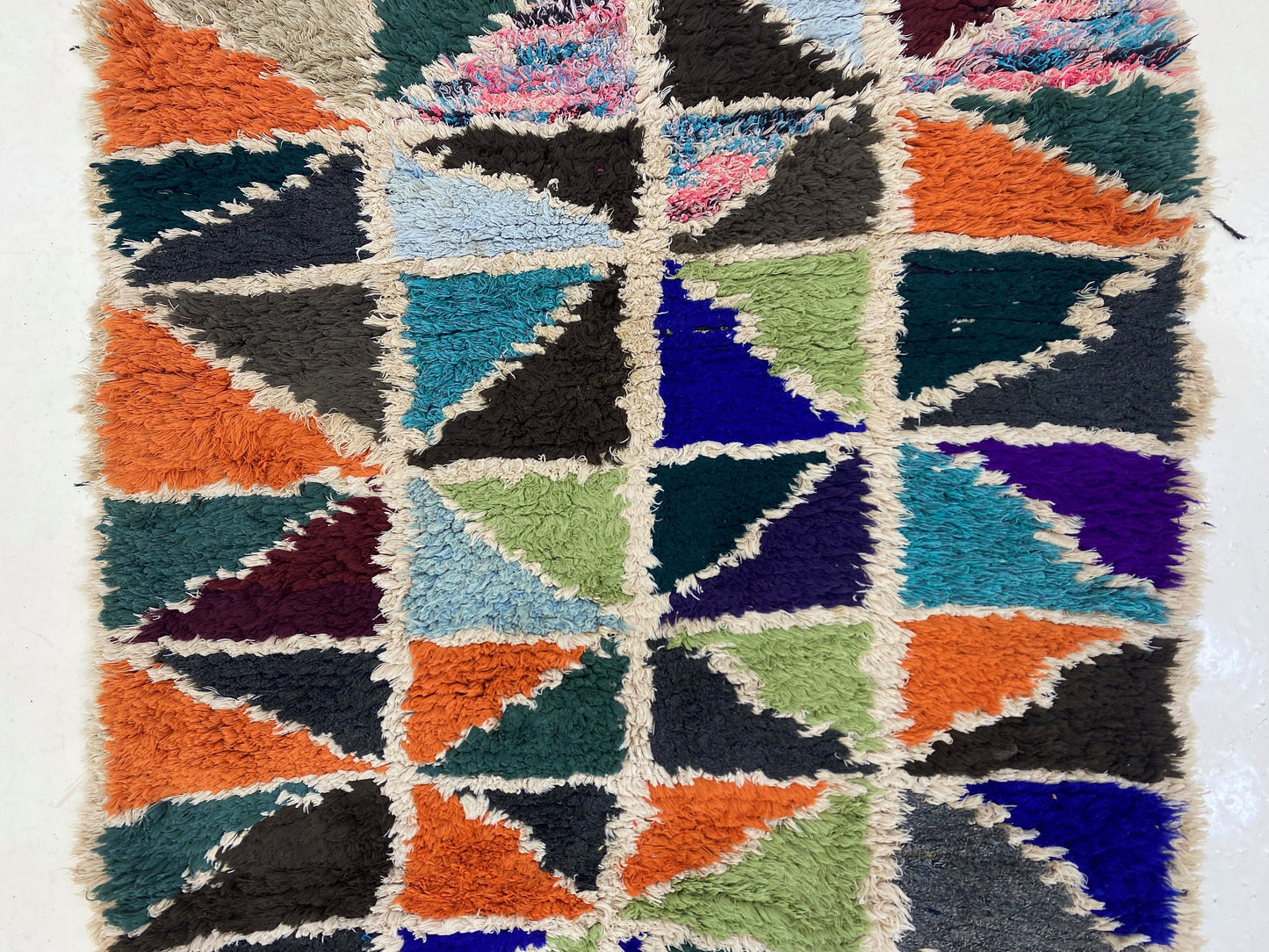 Tapis berbère marocain 3x5, petit tapis vintage.