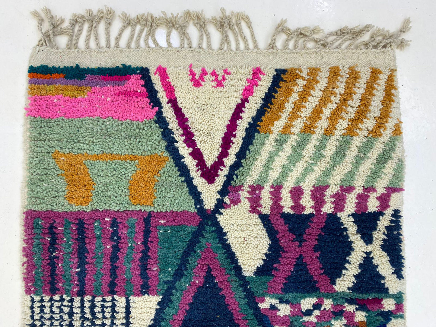 Custom Colorful Moroccan Berber Area Rug, Vibrant Bohemian Decor for Your Home.