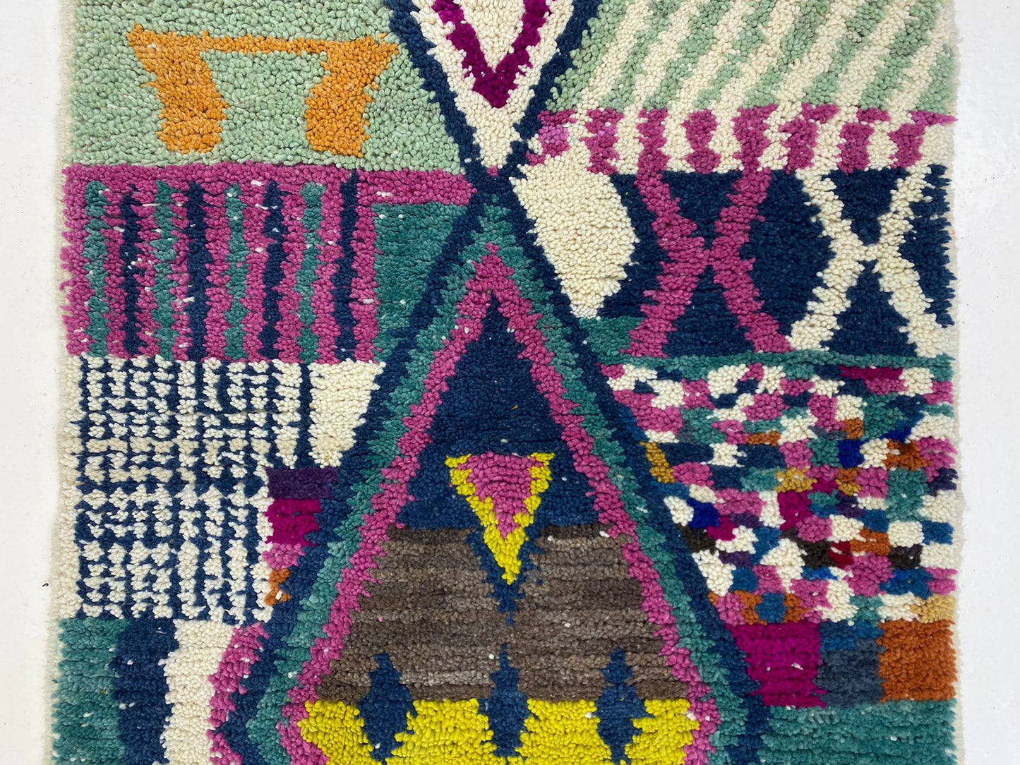 Custom Colorful Moroccan Berber Area Rug, Vibrant Bohemian Decor for Your Home.