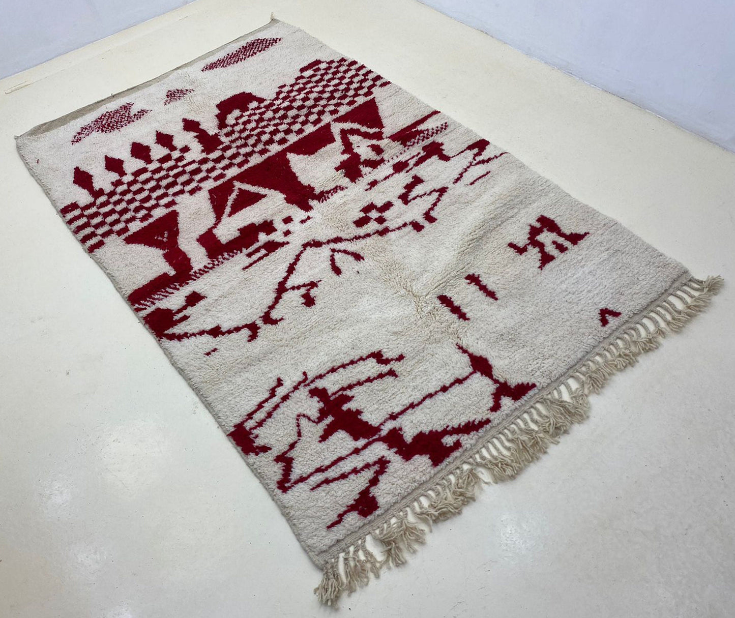 Moroccan Handmade Berber Rug, Custom Room Decor Rug.