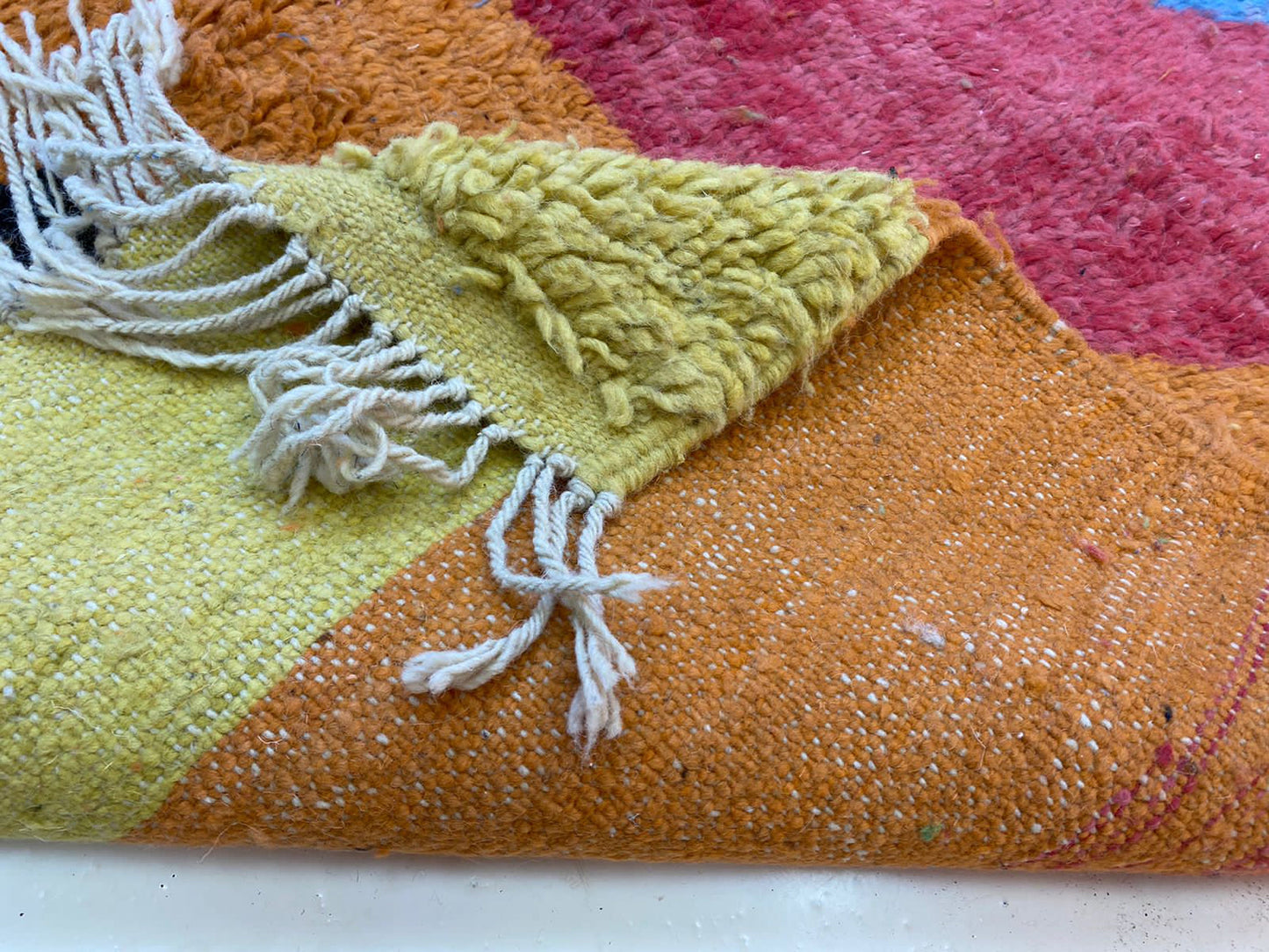 Unique Moroccan Handmade area Rug, Custom Beni Ourain Berber Rug.