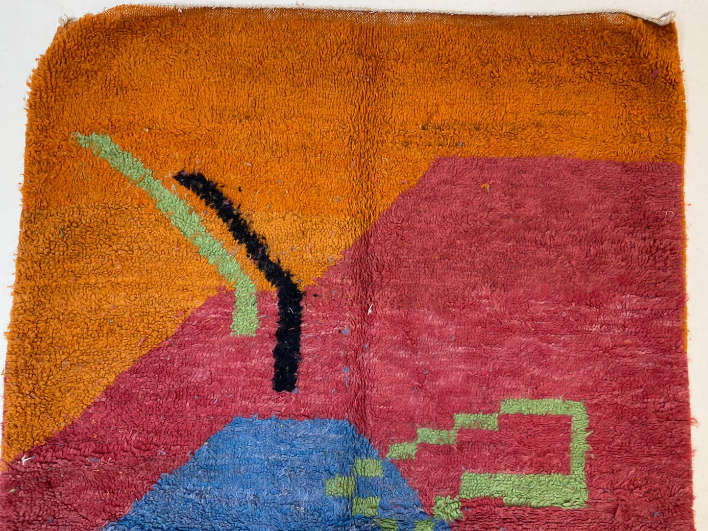 Unique Moroccan Handmade area Rug, Custom Beni Ourain Berber Rug.