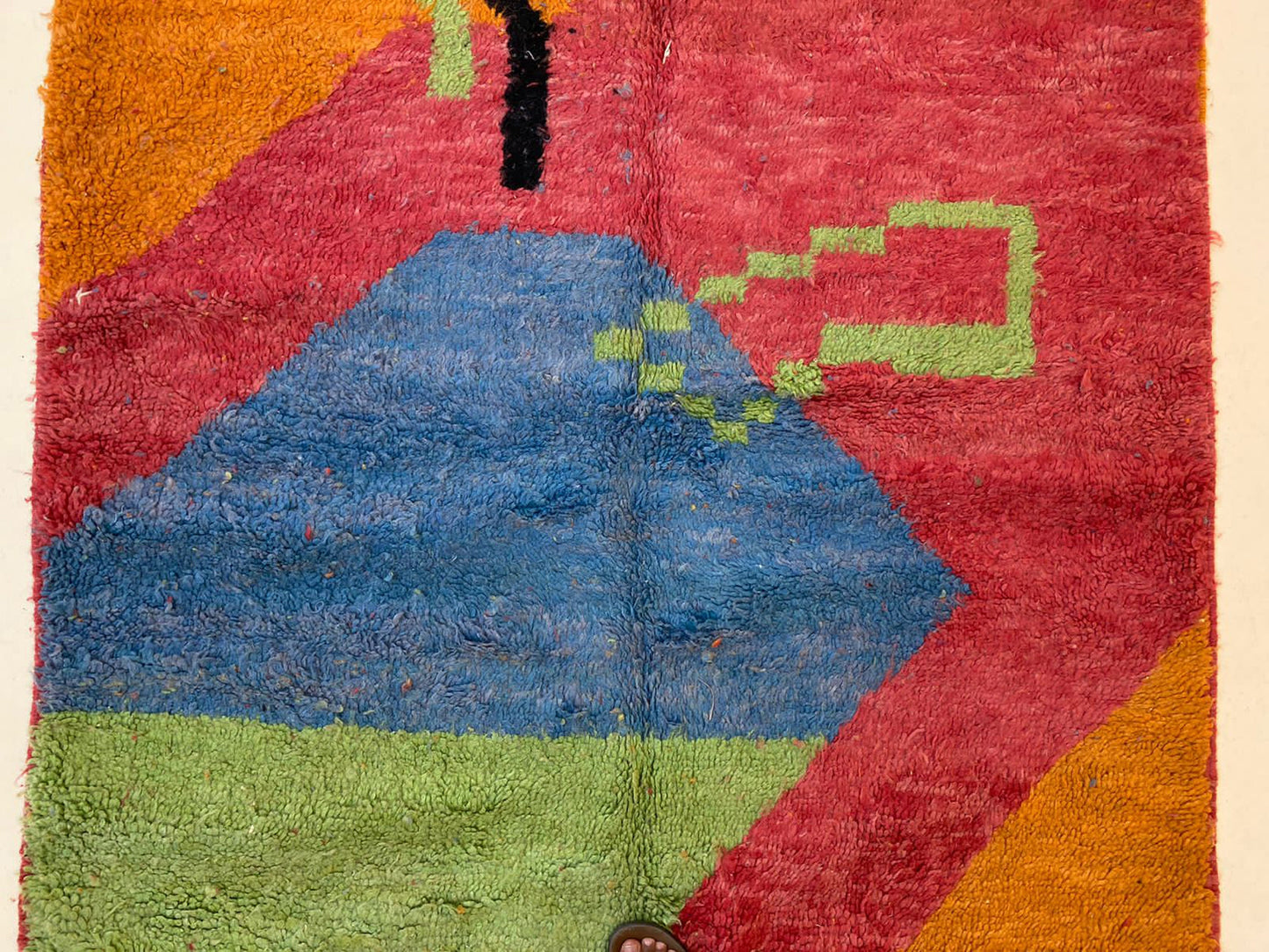 Unique Moroccan Handmade area Rug, Custom Beni Ourain Berber Rug.