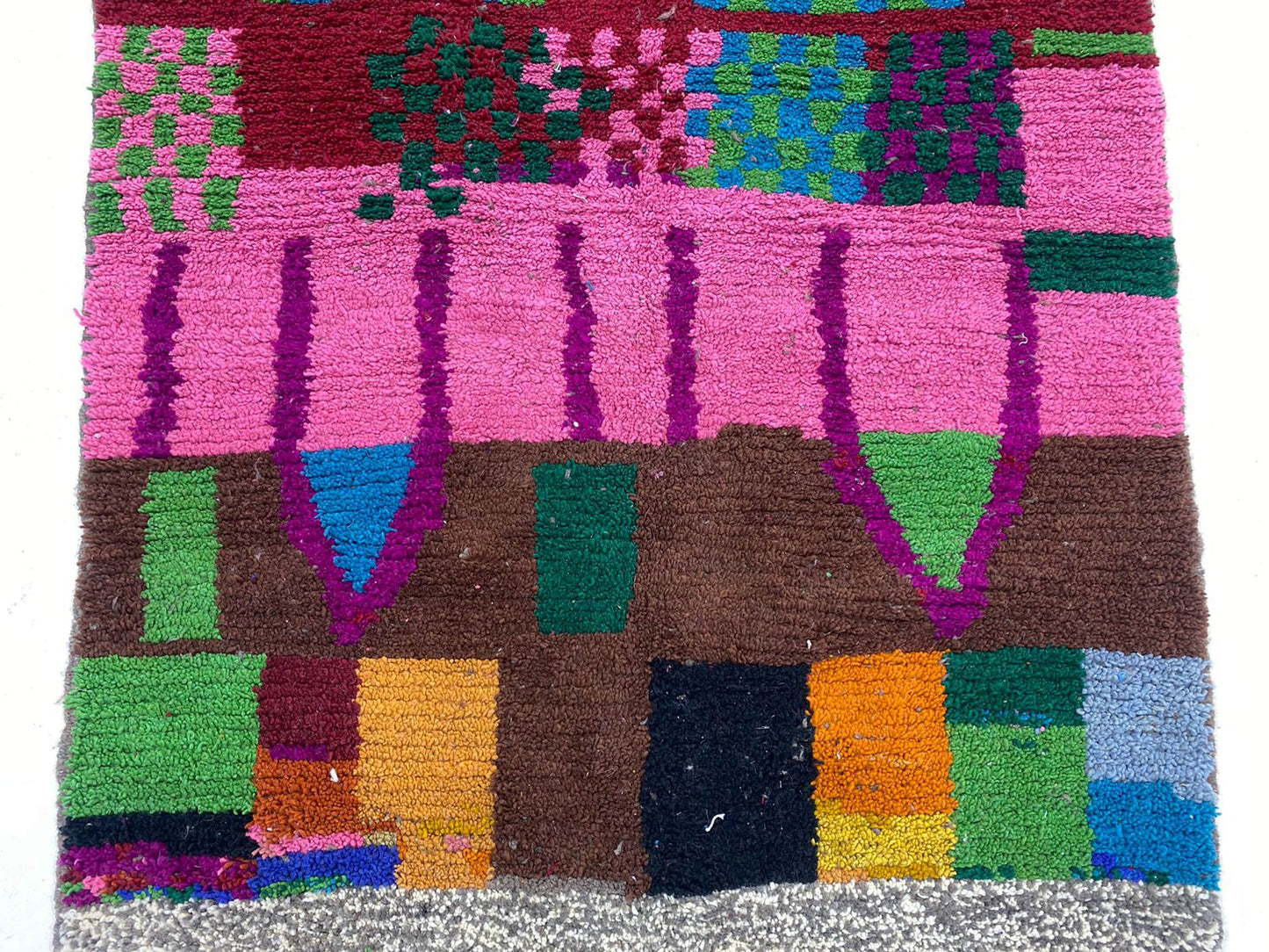 Moroccan Home Decor Rug, Bohemian Hand Knotted Wool Rug.