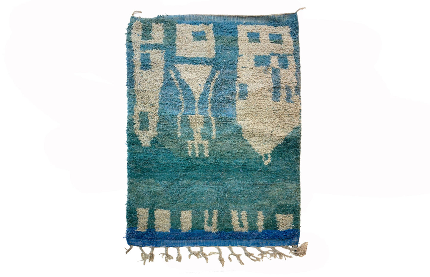 Unique Colorful Area Rug, Custom Moroccan Berber Rug.