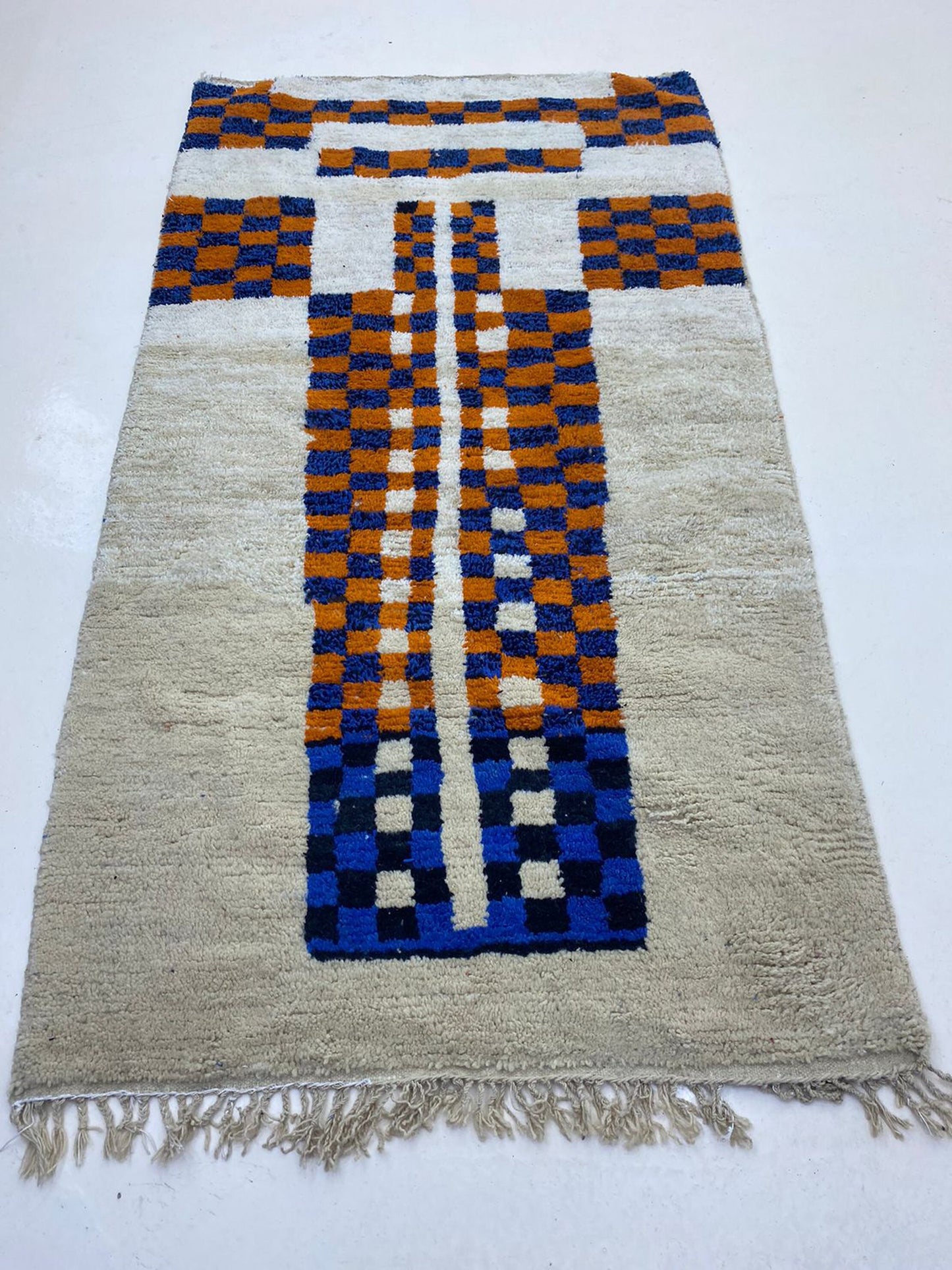 Handwoven Moroccan Rug, Vibrant Berber Area Rug.