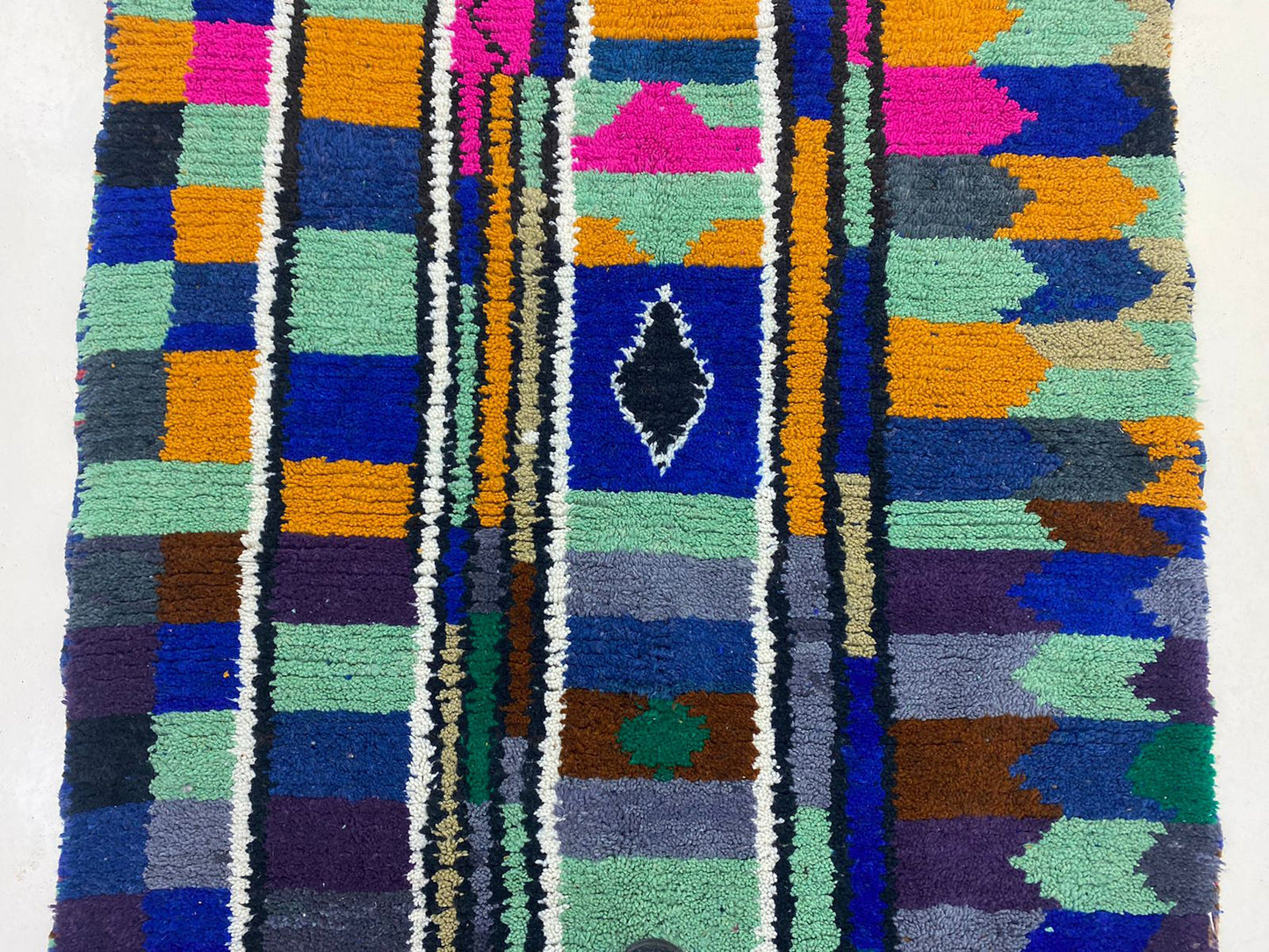Unique Handwoven Berber Moroccan Rug, Tribal Style Area Rug.