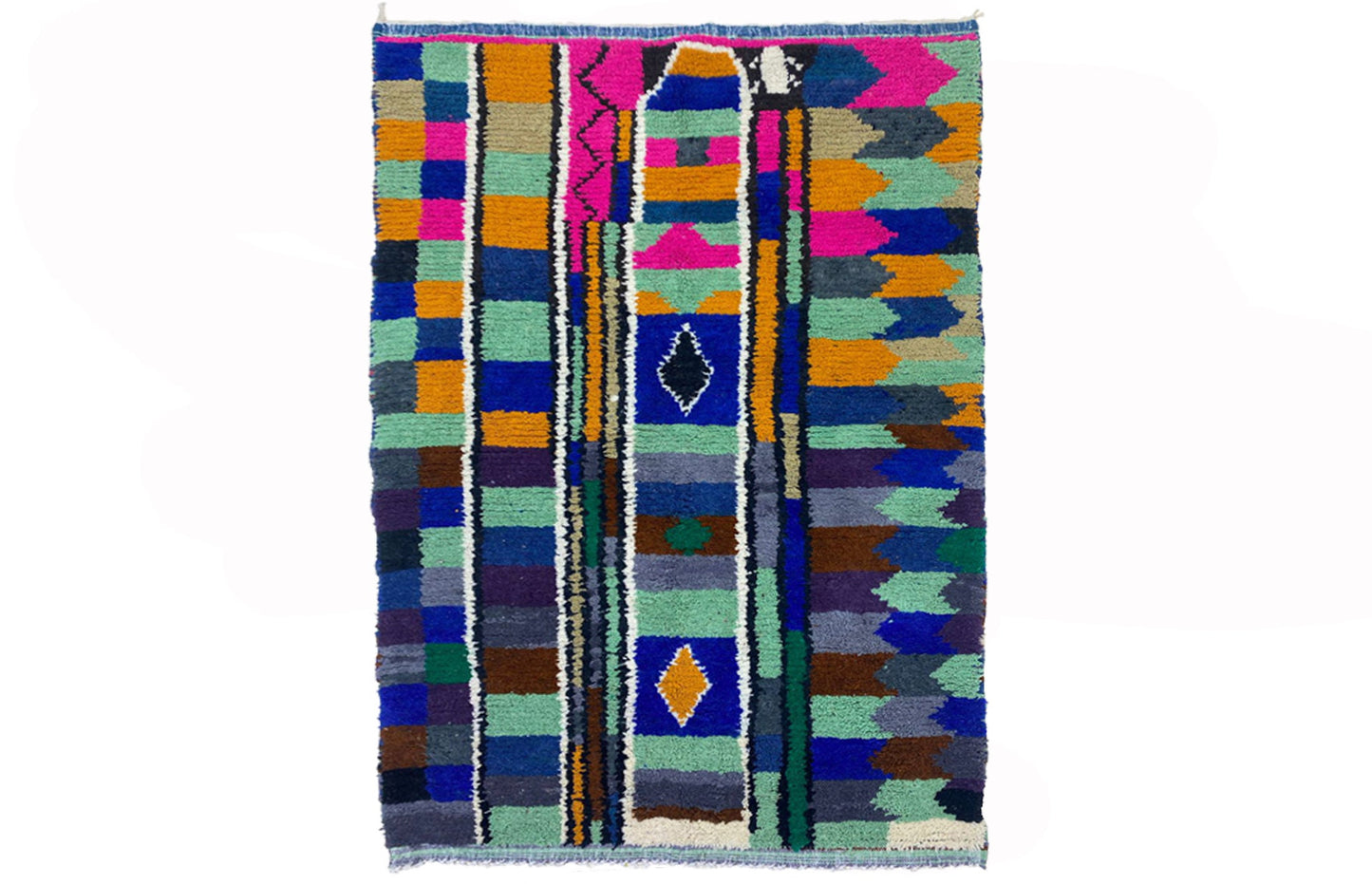 Unique Handwoven Berber Moroccan Rug, Tribal Style Area Rug.