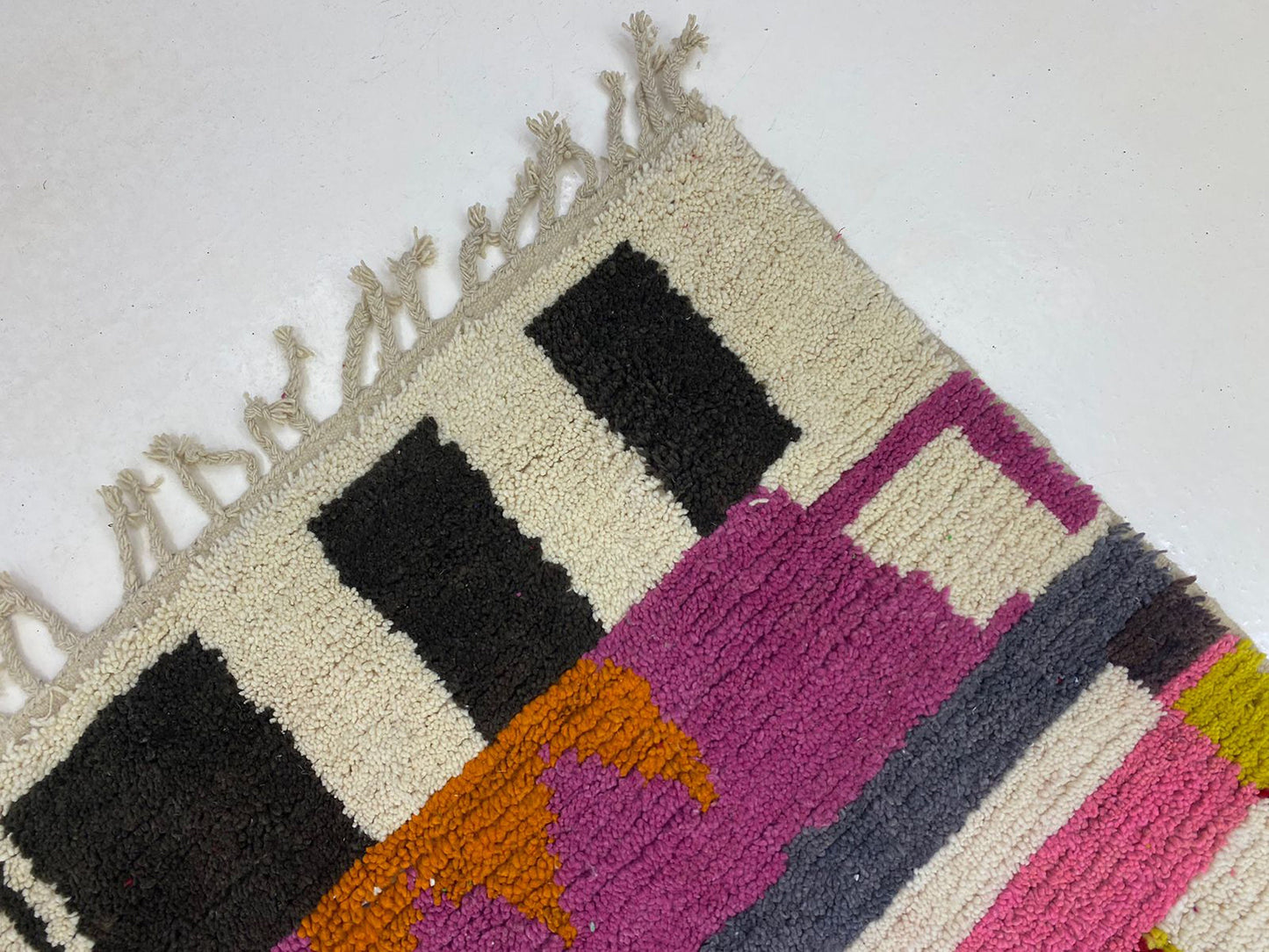 Custom Colorful Handmade Berber Rug, Moroccan Area Rug for Living Room.