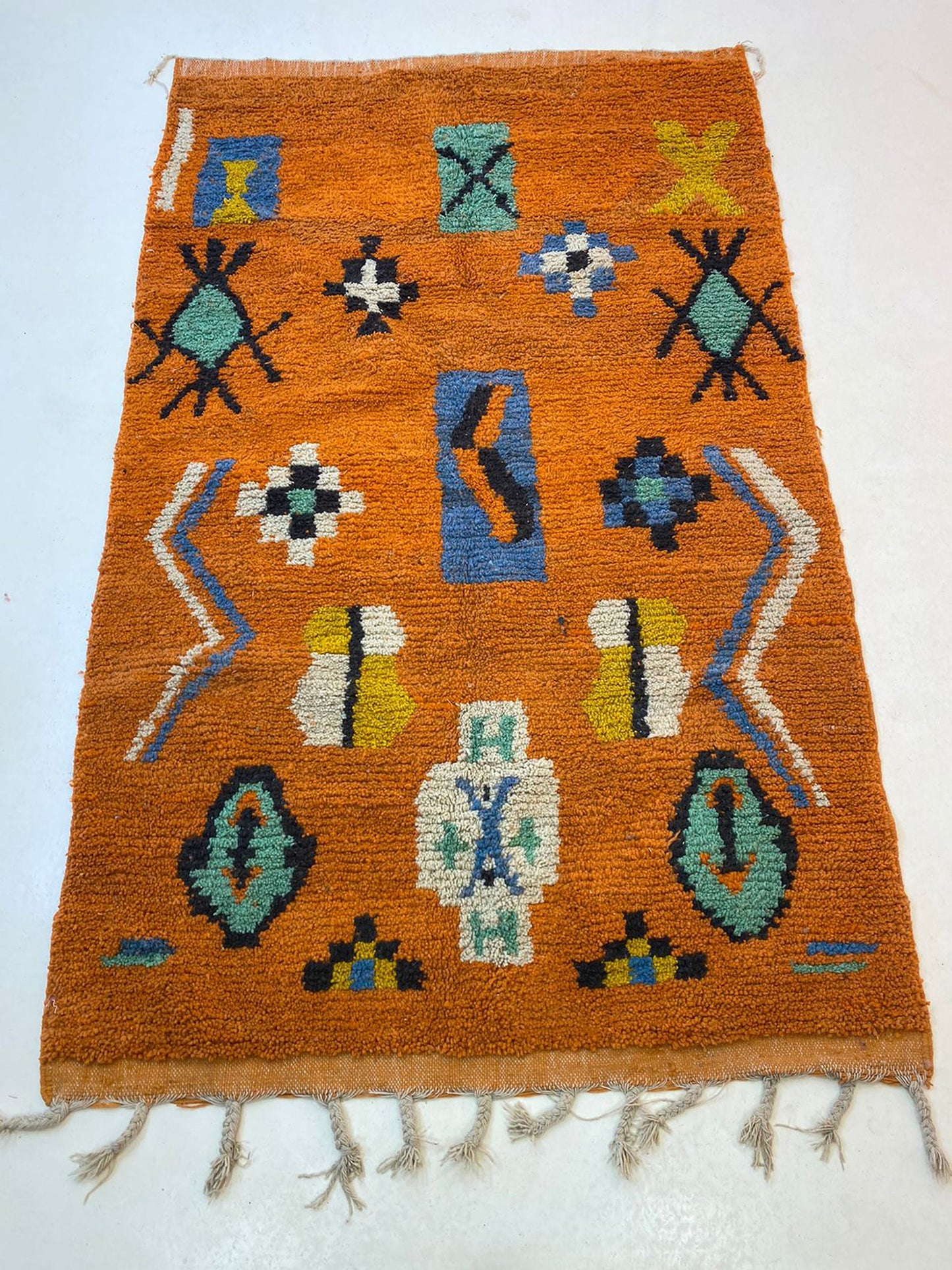 Handmade Moroccan Berber Rug, Custom Colorful Unique Area Rug.