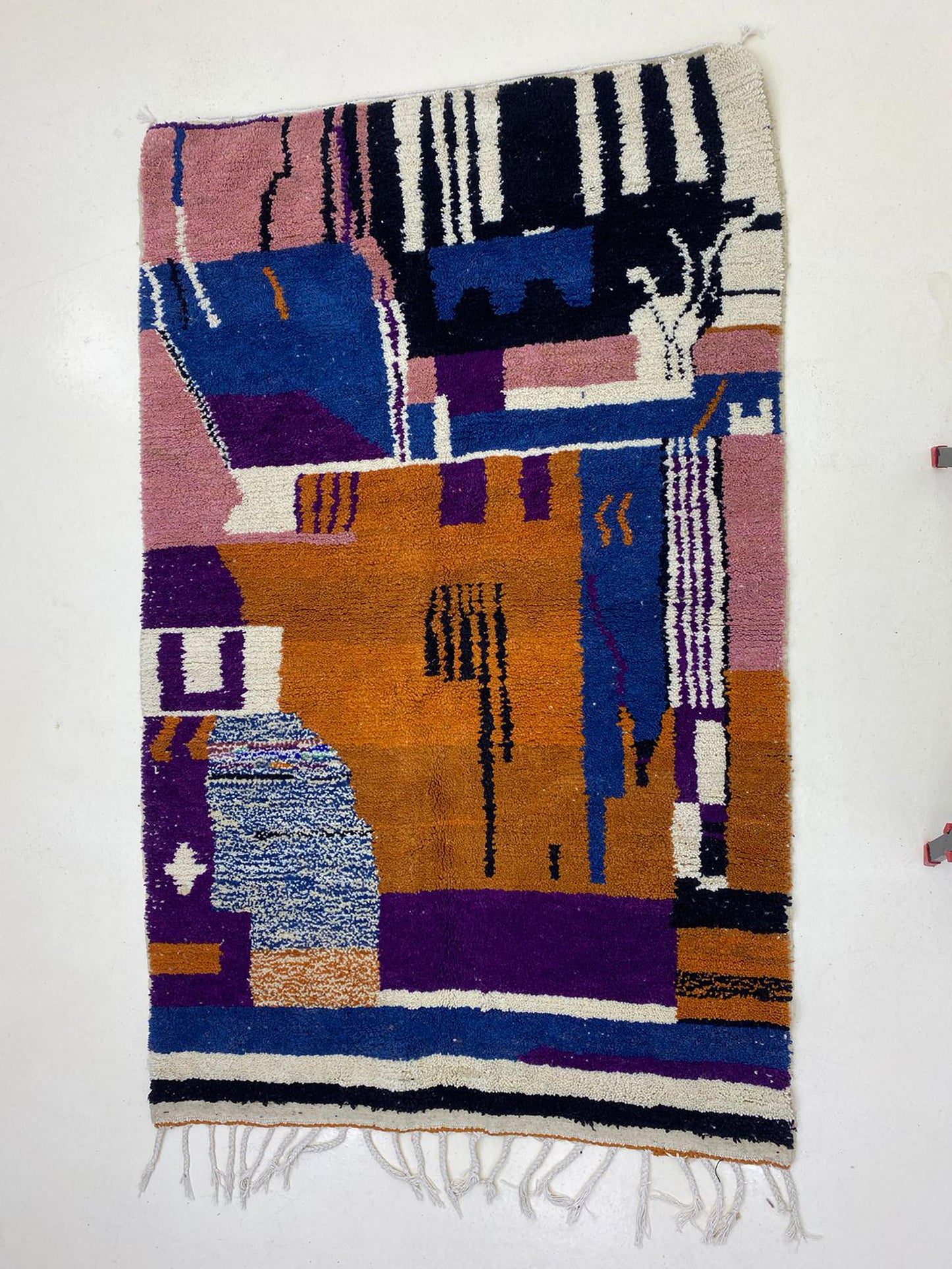 Handmade Moroccan Berber Rug, Colorful and Stylish Area Carpet.