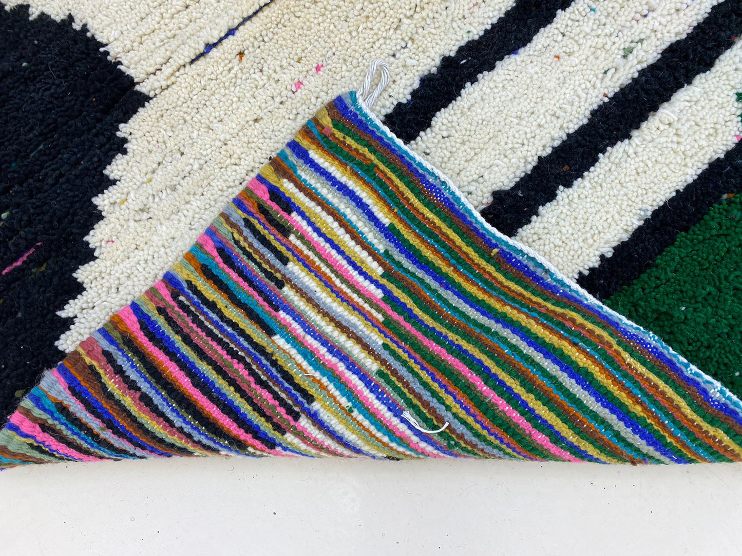 Moroccan Inspired Colorful Berber Rug, Boho Style Rug.
