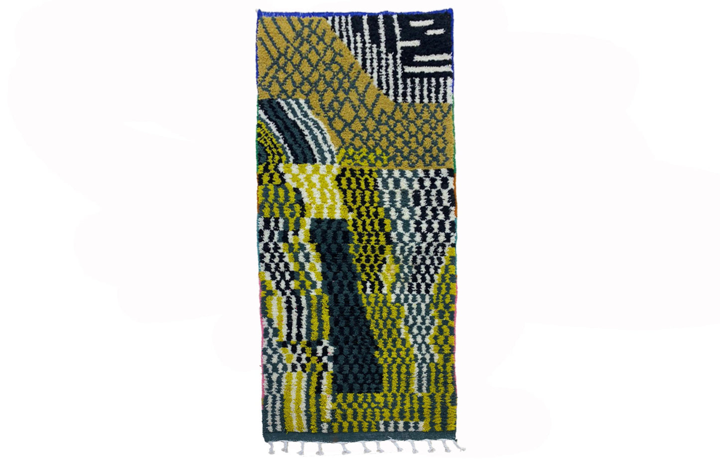 Inspired Hallway Runner, Moroccan Berber Wool Rug Runner.