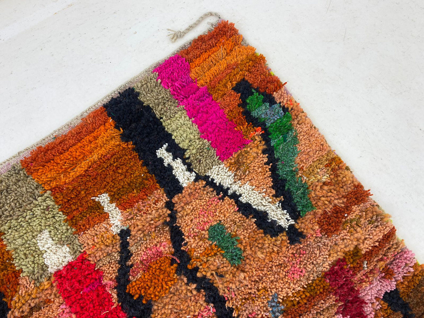 Unique Moroccan Berber Rug, Handwoven Area Rug with Vibrant Colors.