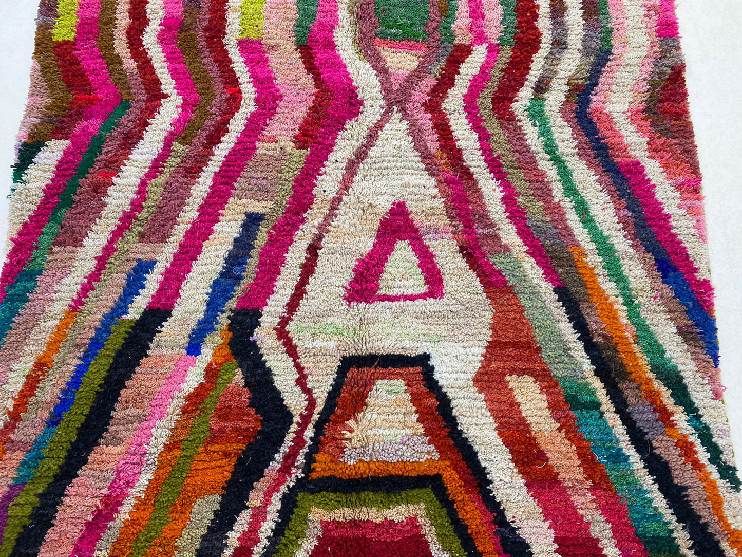 Unique Moroccan Berber Rug, Handwoven Area Rug with Vibrant Colors.