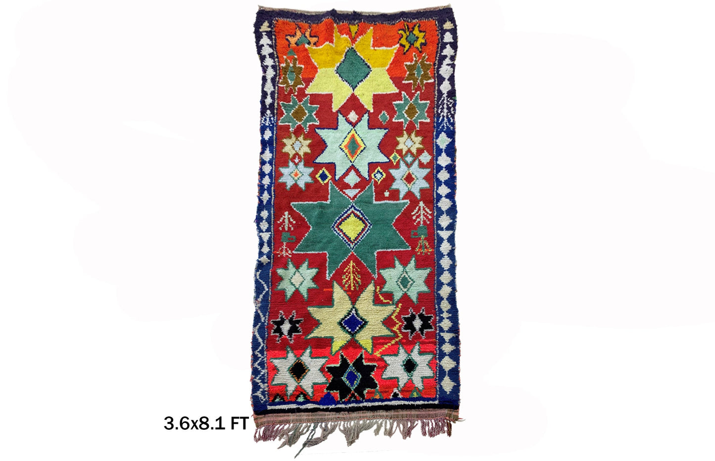 4x8 Unique Vintage Moroccan Area Rugs, Traditional Berber Design Rug.