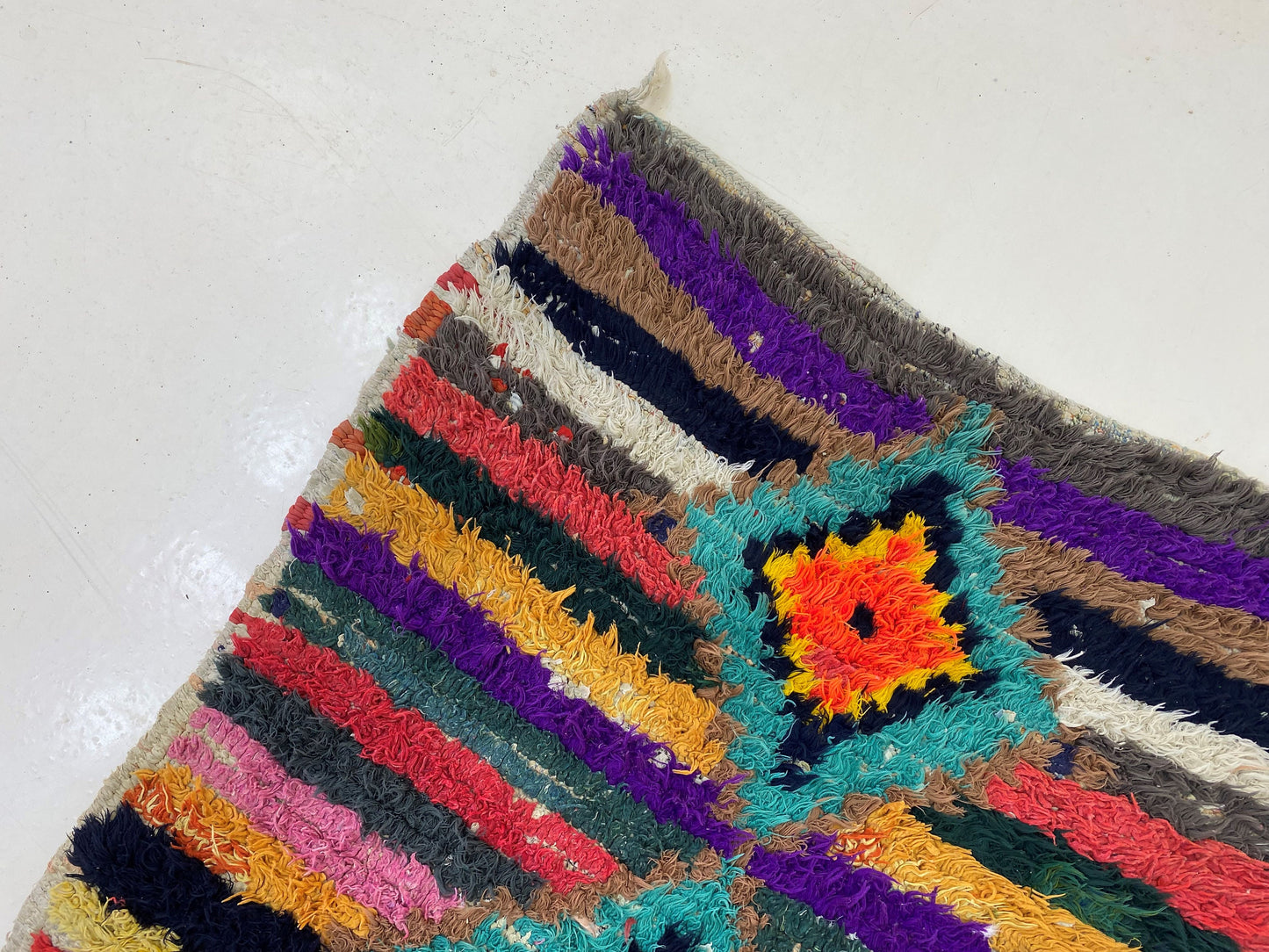3x9 Moroccan Runner Rug, Vintage Runner Rug for Boho Home Decor - Colorful Berber Style.