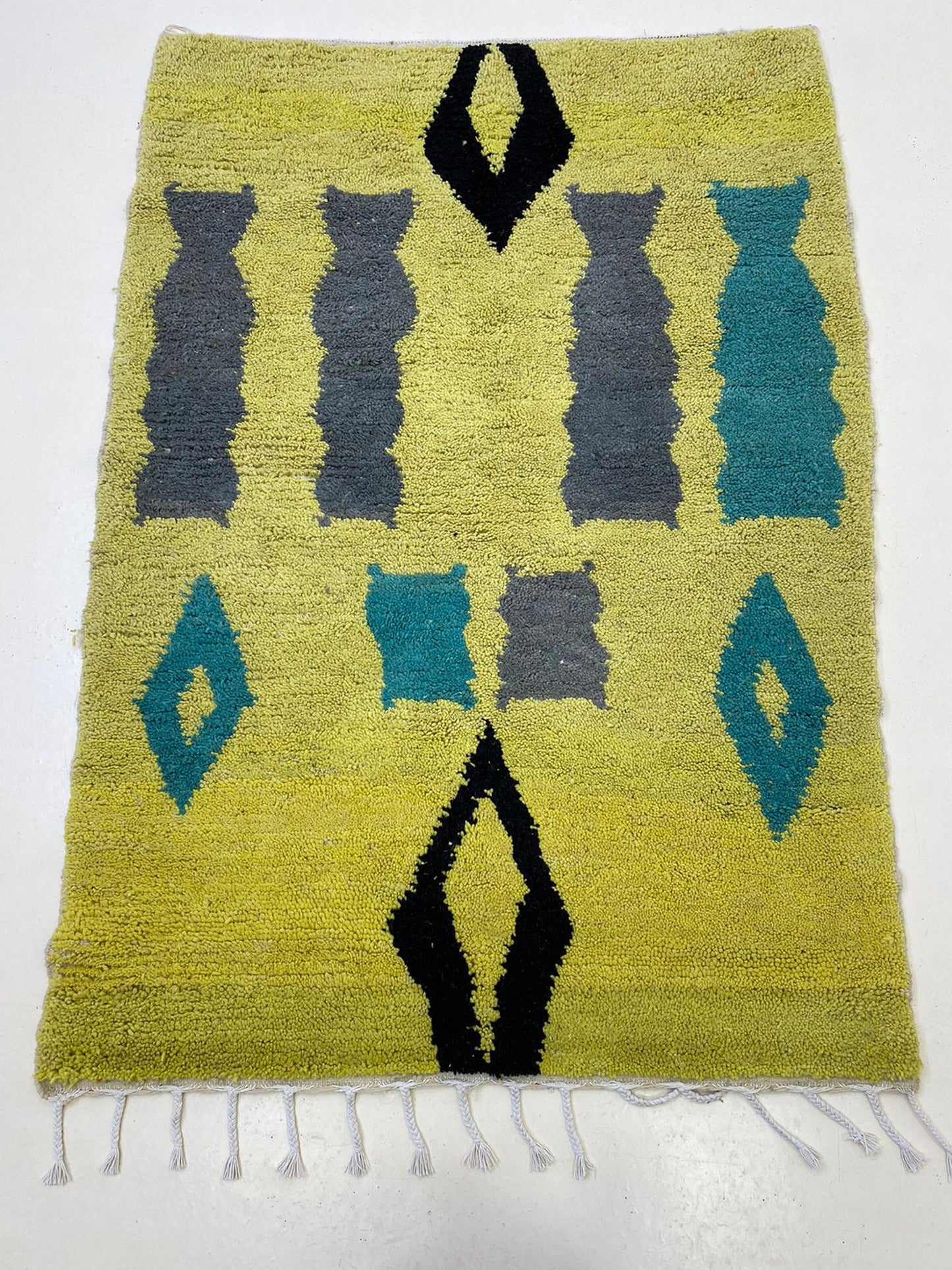 Handmade Berber Wool Rug, Custom Size Moroccan Colorful Area Rug.