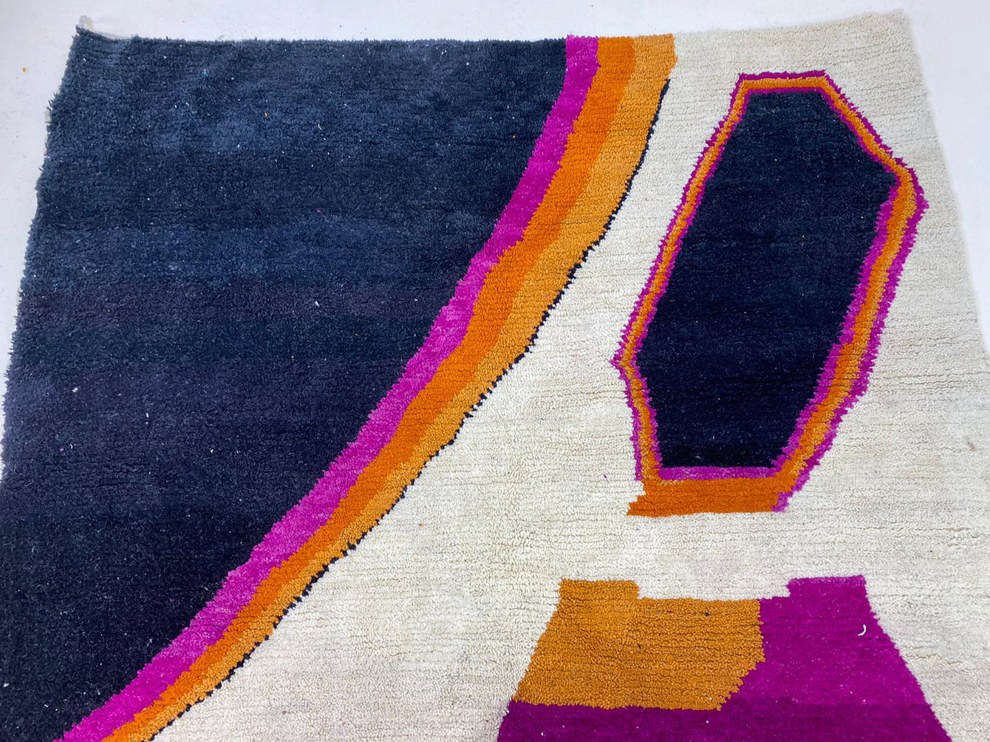Unique Berber Rug for Living Room Decor, Handmade Moroccan Rug.