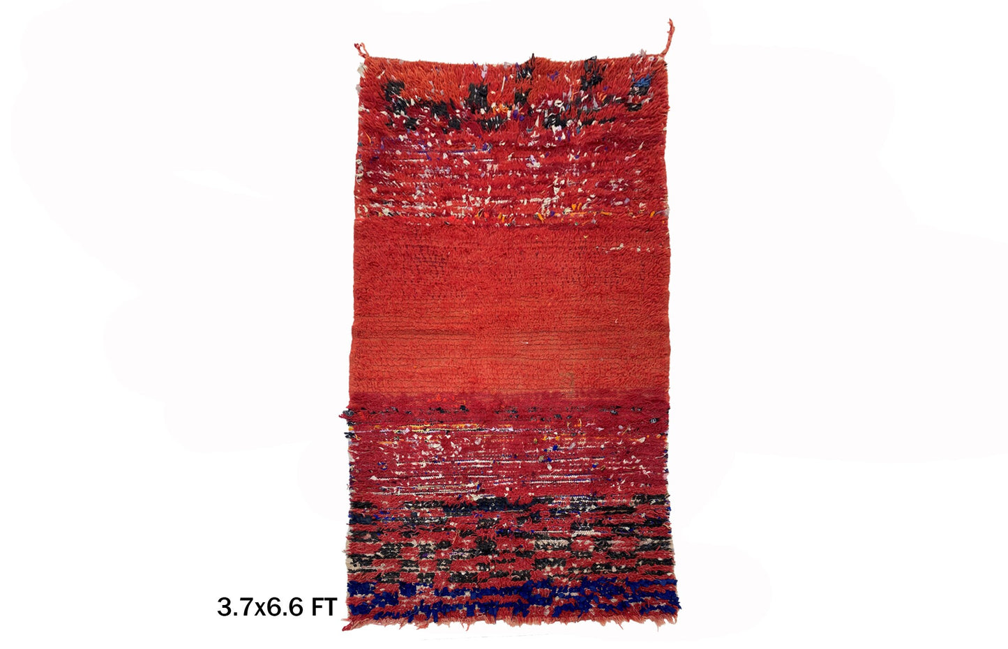 4x7 Moroccan Rug, Vintage Wool Boho Area Rug.