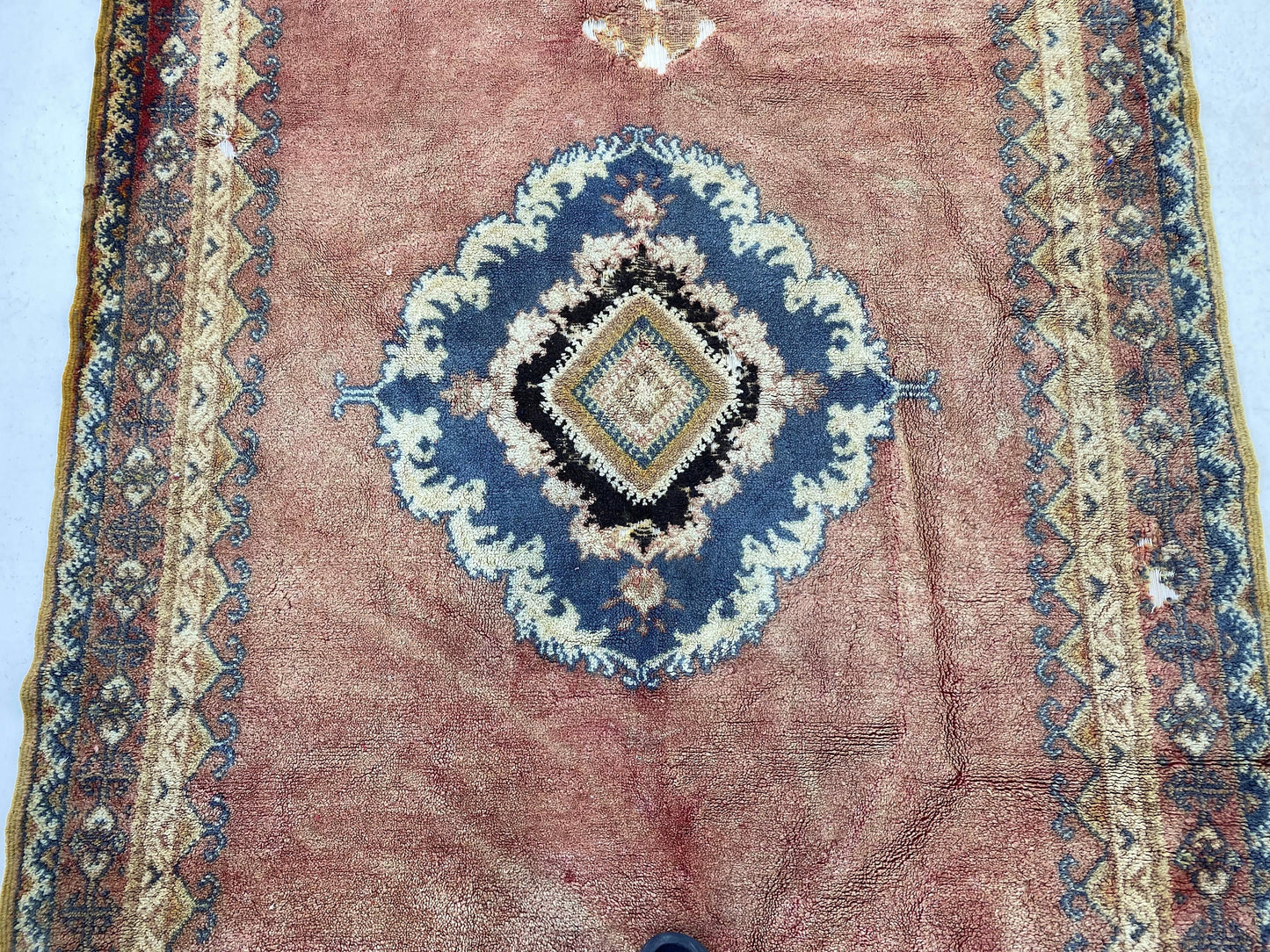 Unique Bohemian Moroccan Area Rug 6x9 ft.