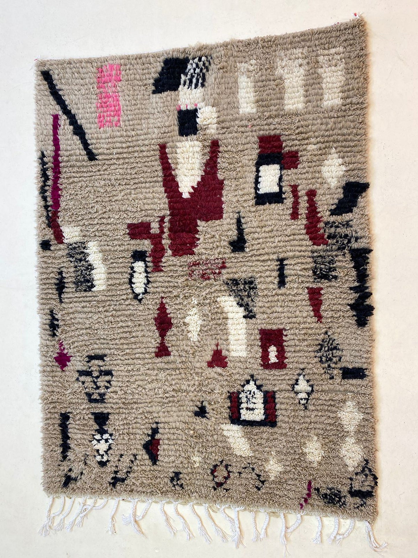 Custom Colorful Berber Rug, Handcrafted Moroccan Design for Boho Style Decor.