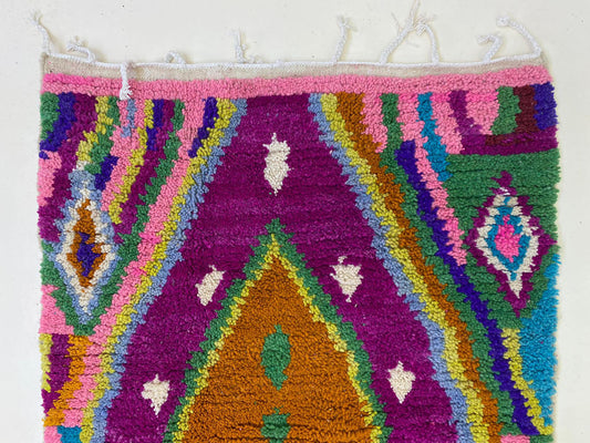 Runner rug, Moroccan Berber Wool runners for Hallway, Colorful rugs runner for and kitchen and home decor, Handmade rug for entryway.