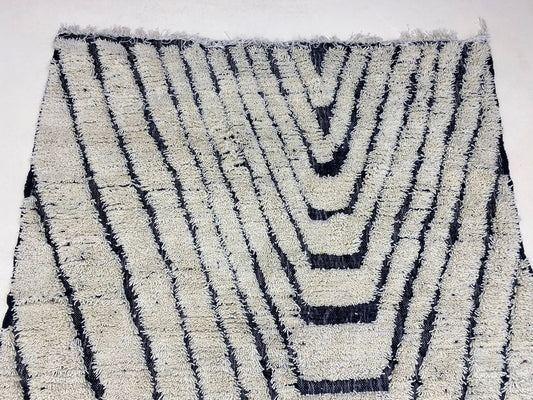 Tapis berbère marocain bohème tissé à la main unique, tapis tribal coloré.