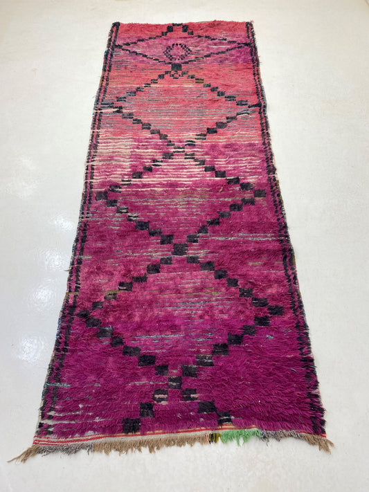 Berber Moroccan Runner 4x10, Beautiful Wool Long Runner Rug