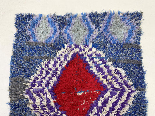 Narrow Moroccan Runner Rug, Unique Vintage 2x8 Rug Runner.