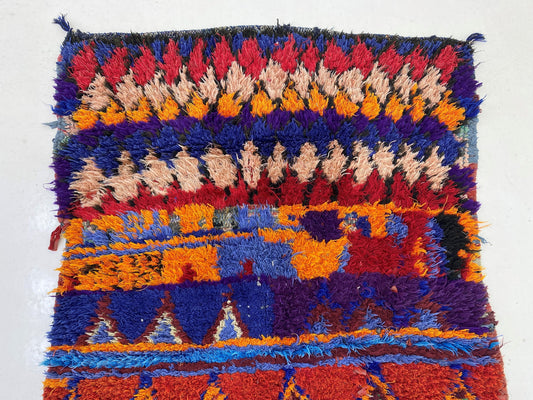 Long Moroccan Runner rug, Diamond Berber Runner 3x7 Rug.