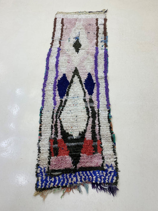 Vintage Moroccan Runner Rug, Used Berber Home Decor 2x7.