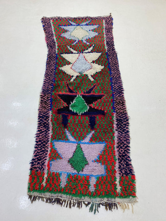 Berber Vintage Moroccan Runner Rug 8x3.