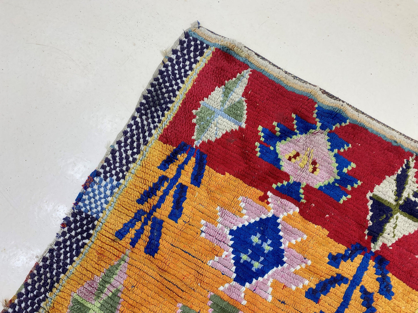 Berber Multicolor 3x8 Runner Rug, Bohemian Moroccan Rug Runner.