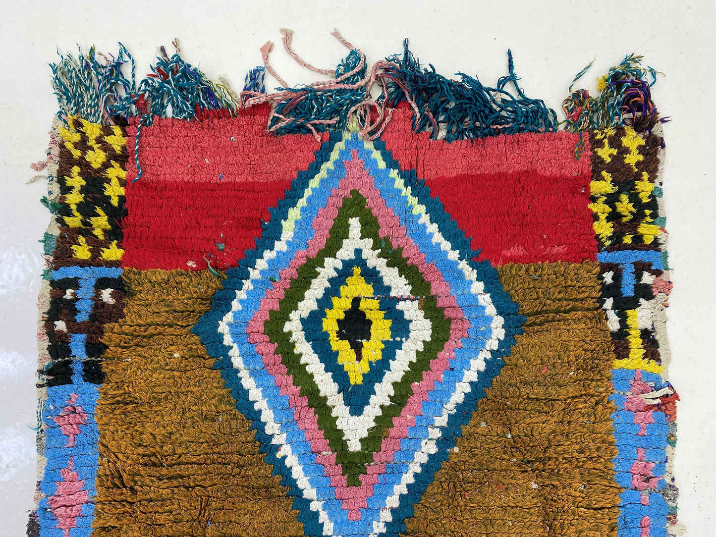 Vintage Moroccan 3x6 Rug Runner, Small Berber Style Rug Runner.