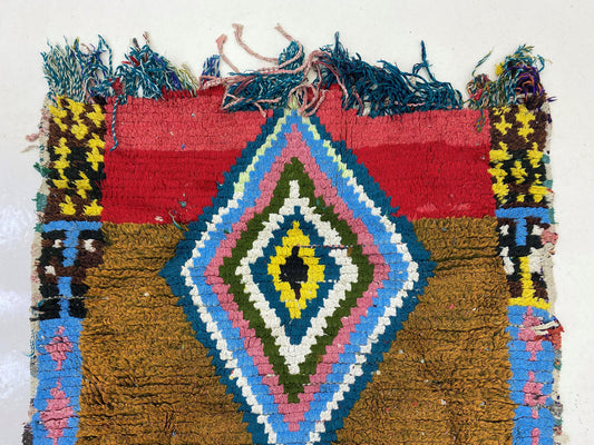 Vintage Moroccan 3x6 Rug Runner, Small Berber Style Rug Runner.