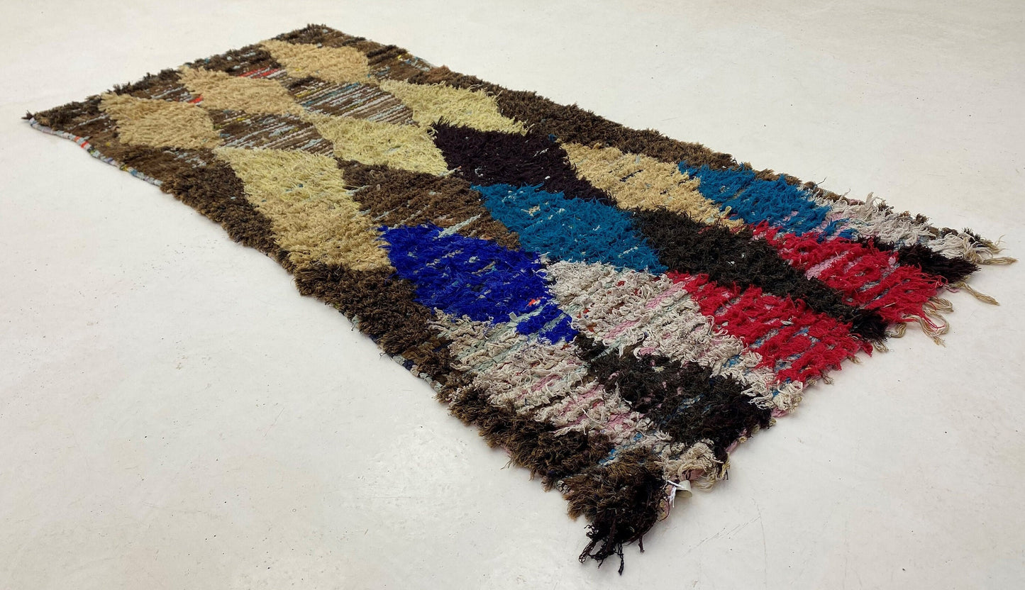 Moroccan diamond 3x6 runner rug.