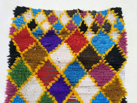 Small Moroccan vintage 2x6 runner rug.