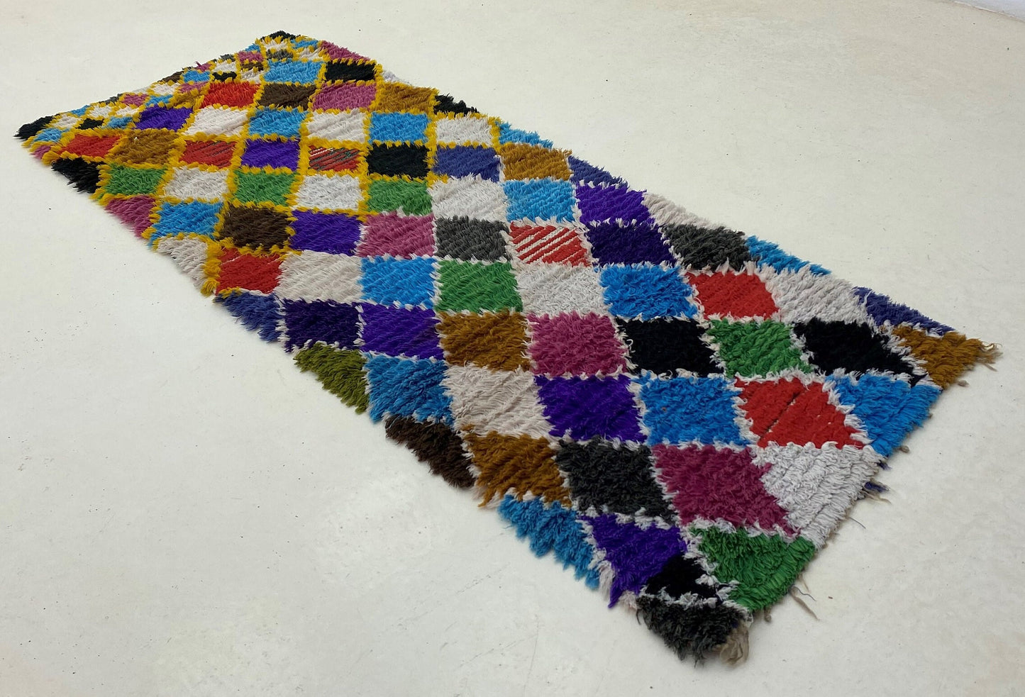 Small Moroccan vintage 2x6 runner rug.