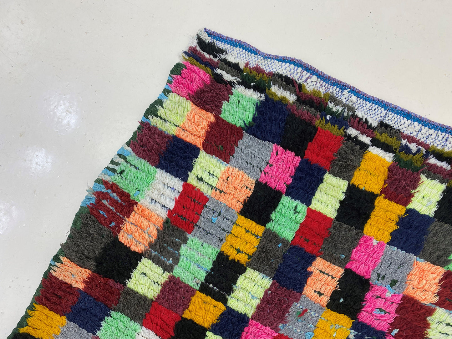 3x8 Vintage Used Moroccan Runner Rug, Berber Boho Home Decor.