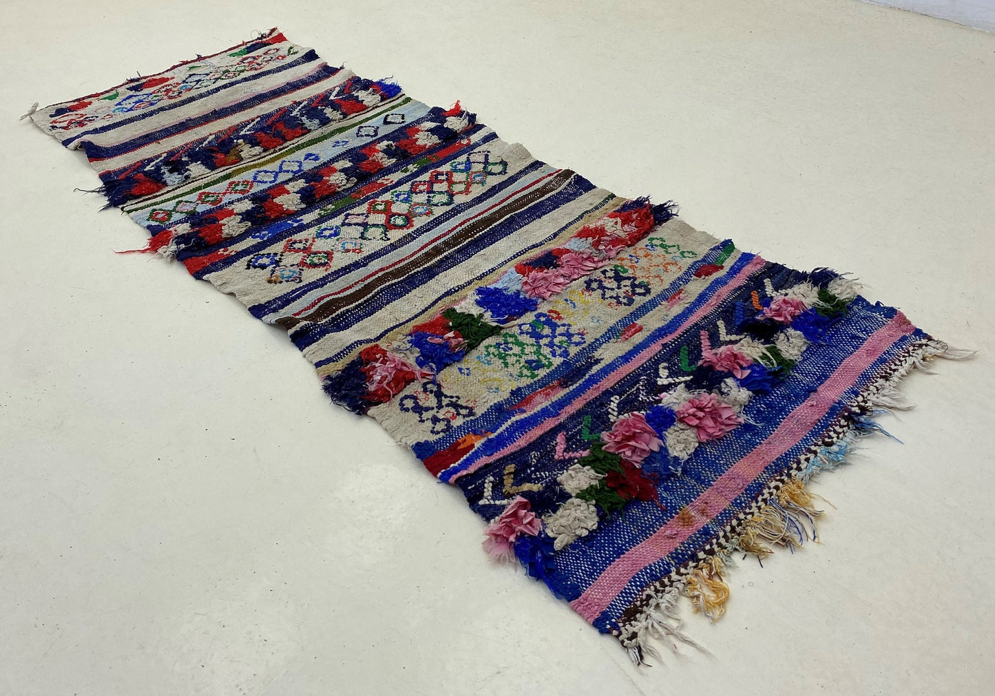Small flatweave colorful 2x6 Rug Runner.