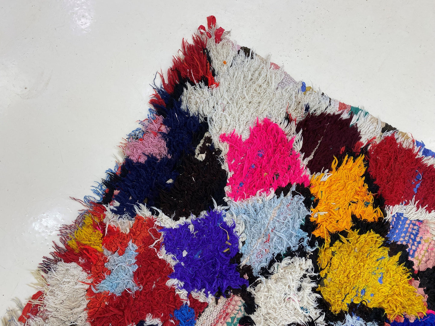 Diamond 6x4 Moroccan Rug, Vintage Colorful Area Rug, Berber Home Decor.
