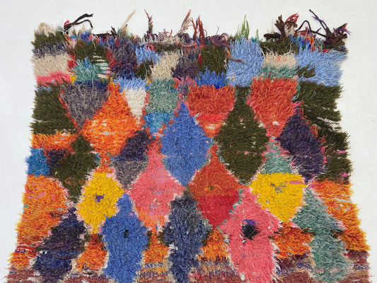 Tapis marocain Diamond 4x8, décor vintage.