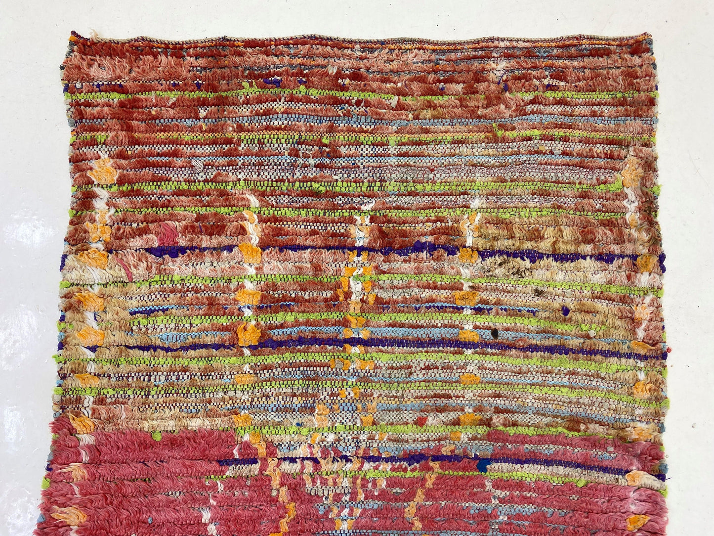 Narrow Moroccan Runner Rug 2x11 ft, Traditional Diamond Wool Runner, Long Narrow Hallway Decor.