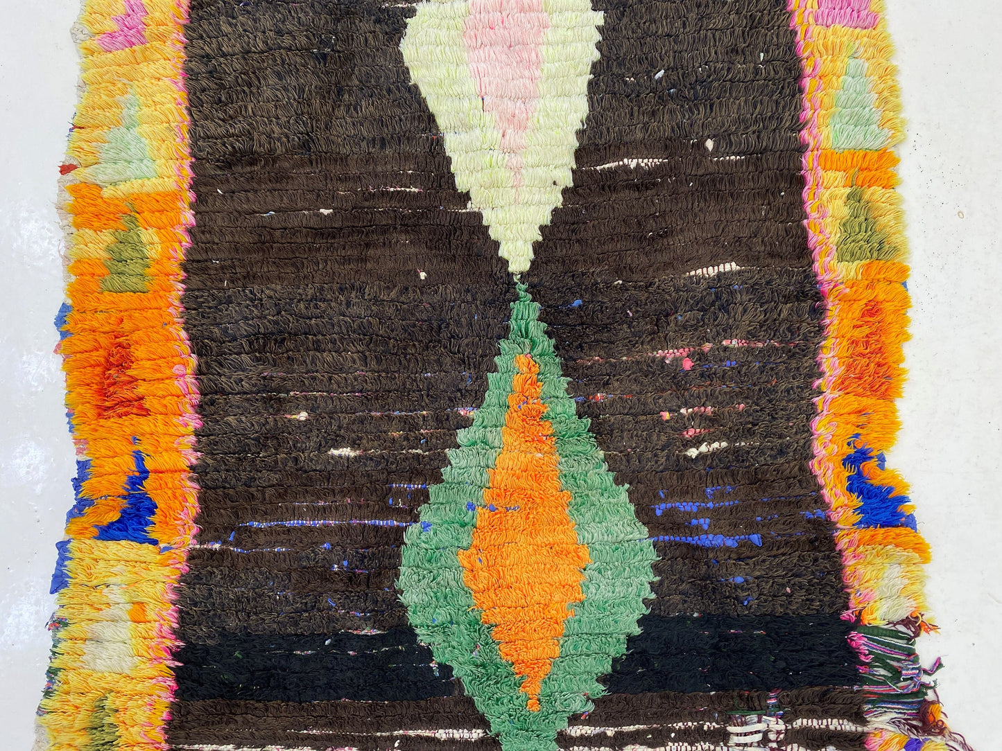 Small Vintage Moroccan Area Rug 3x5, Eclectic Home Decor.