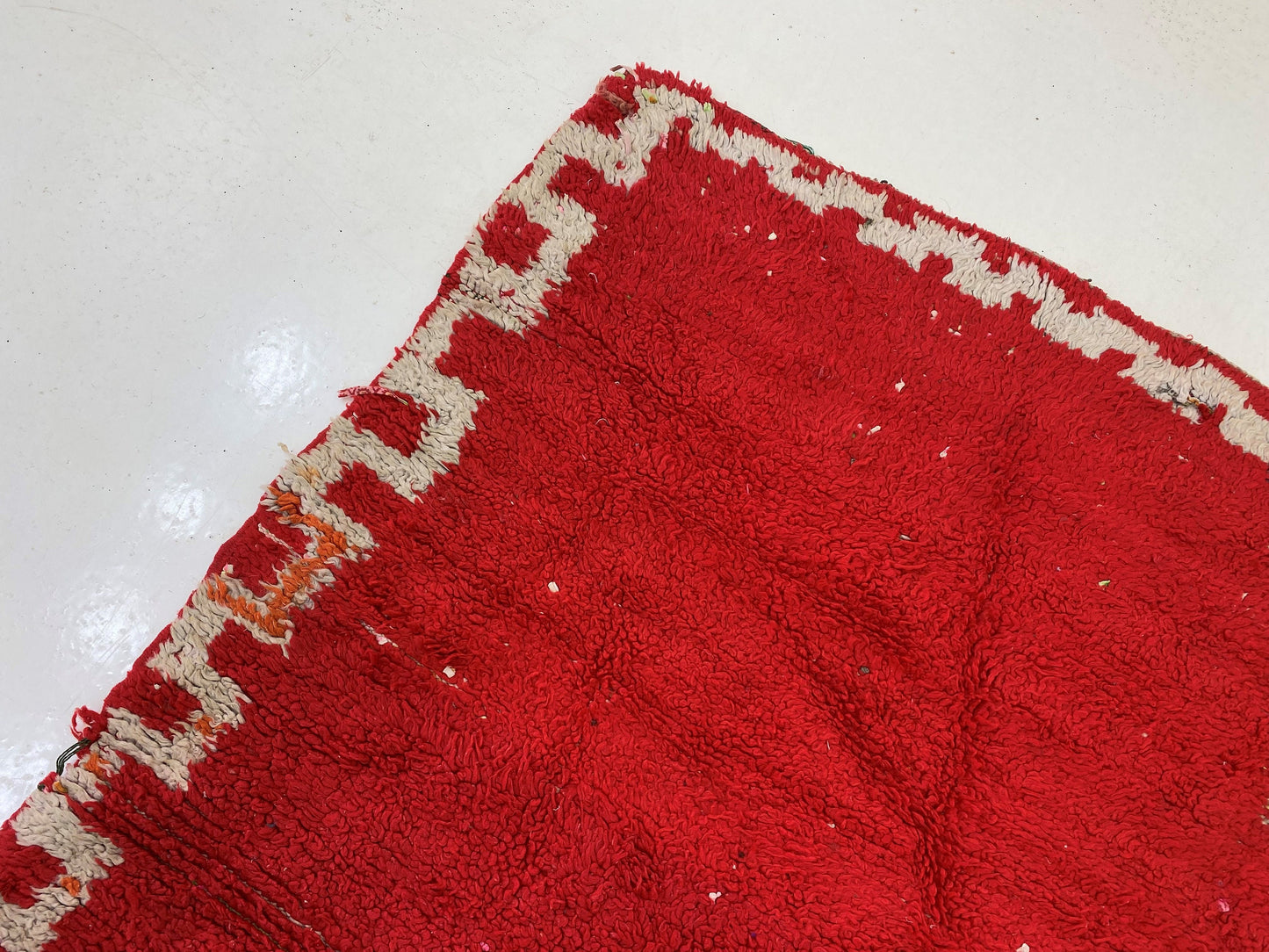 Hallway Vintage Red Runner, Moroccan Rug Runner, Unique Berber Wool 3x7 Rug.